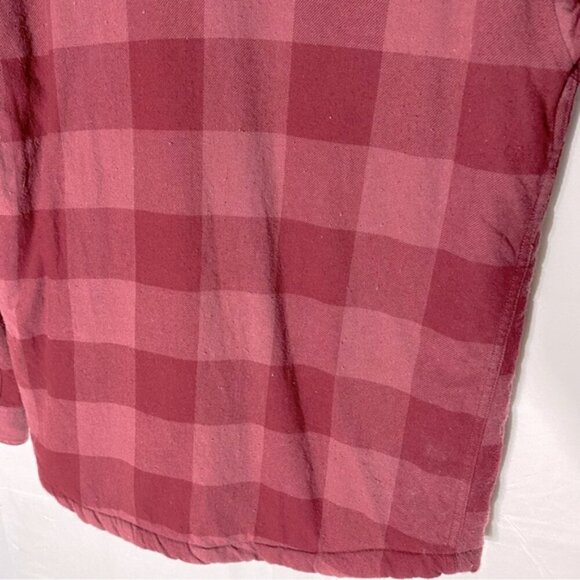 Tommy Jeans Red Plaid Sherpa Lined Casual Fit Button Up Shacket Light Jacket M - Picture 7 of 16